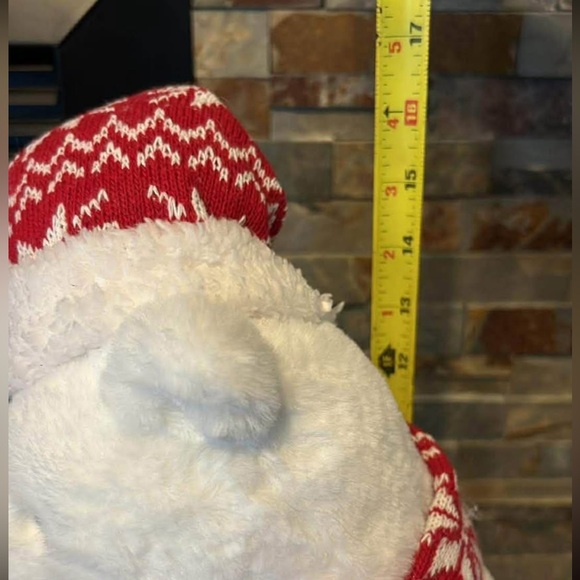 Festive White Polar Bear with Red Accents - Picture 9 of 9